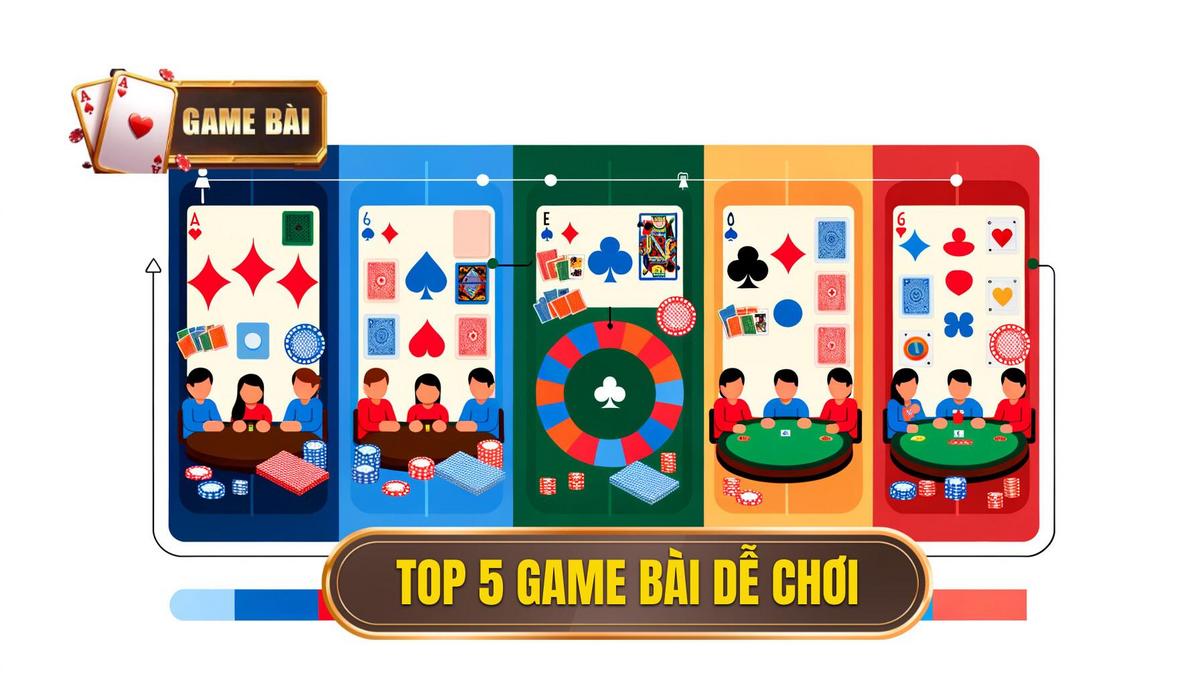 Bật Mí Top 5 Game Bài Dễ Chơi Nhất Cho Tân Thủ - Chơi Là Ghiền! 3 Bảng So Sánh Nhanh Top 5 Game Bài Dễ Chơi Nhất